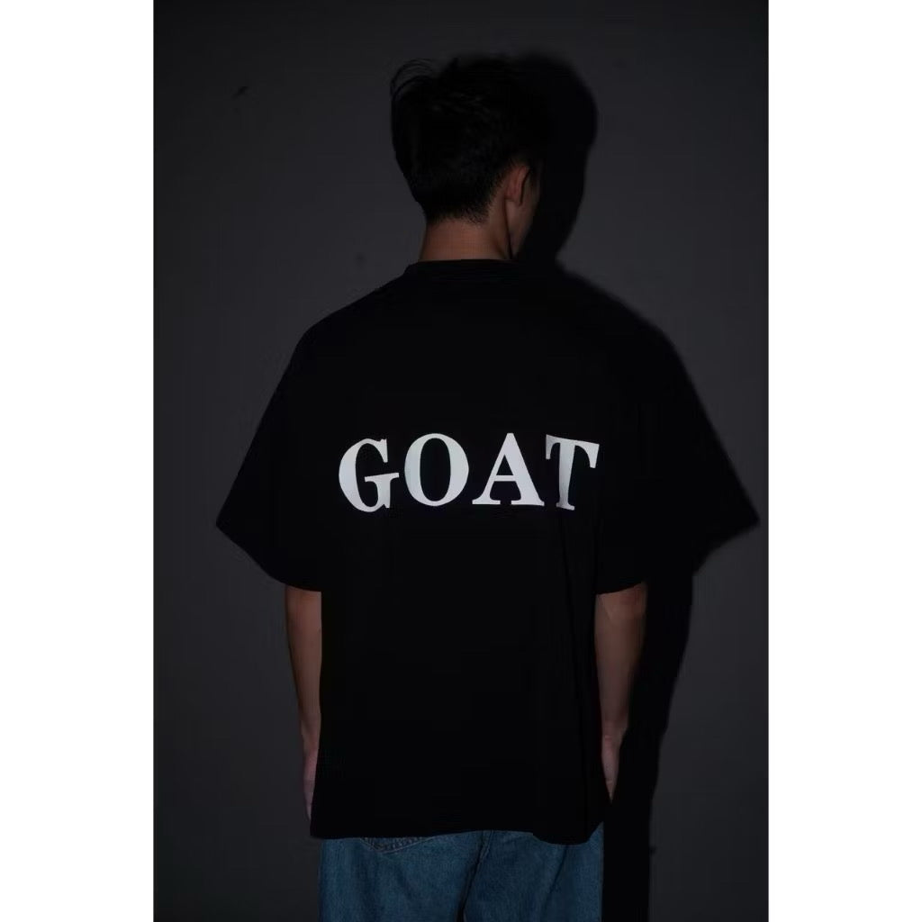 GOAT ESSENTIALS 3D LOGO BLACK T SHIRT