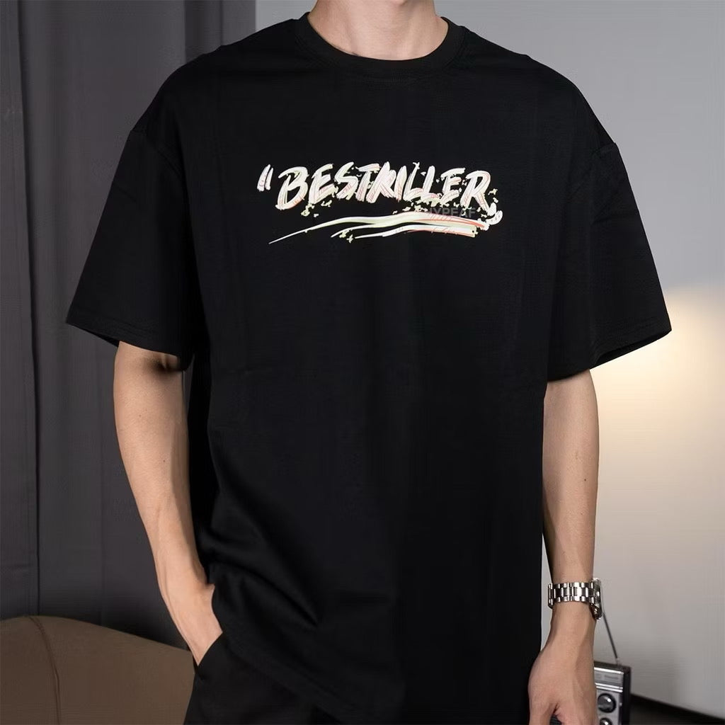 BTK BROWN LOGO TEE BLACK