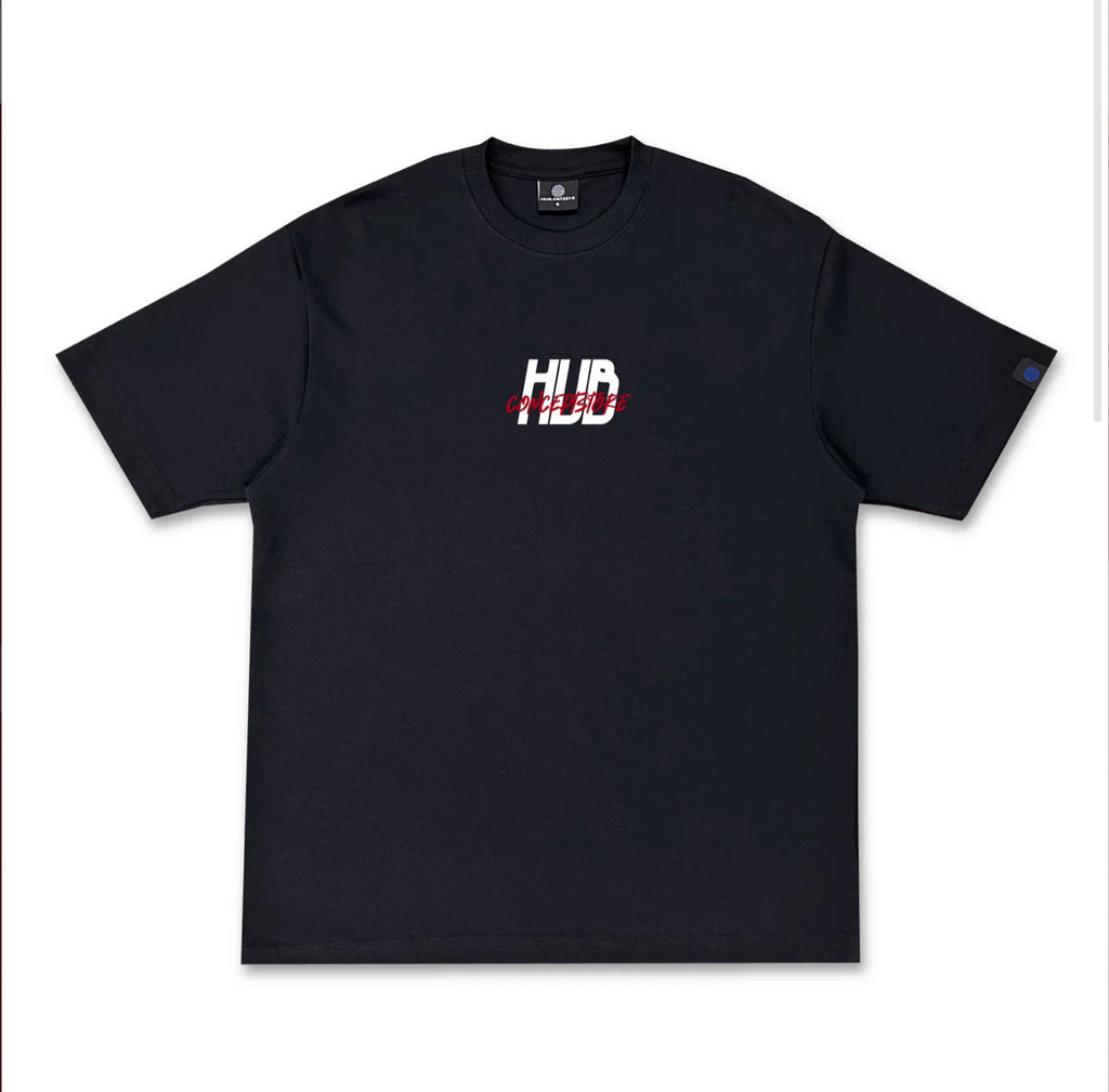 HUBCO MOTION SCRIPT TEE BLACK
