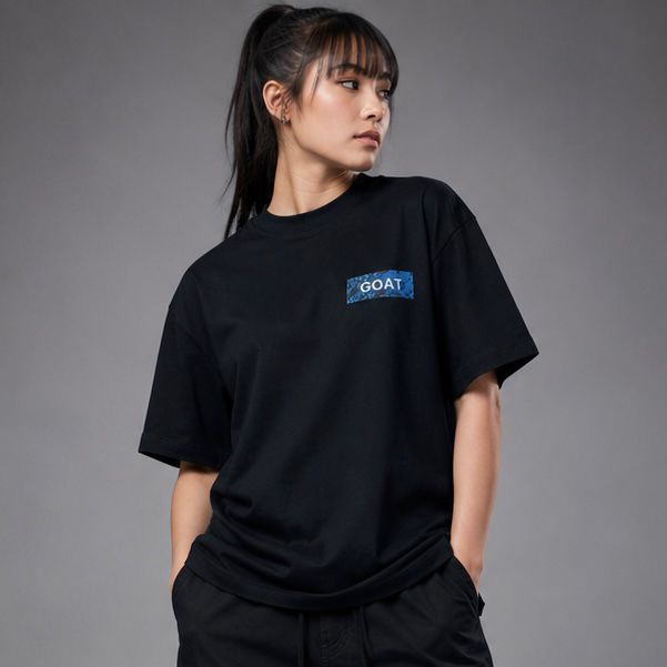 GOAT SNAKESKIN TEE BLACK BLUE