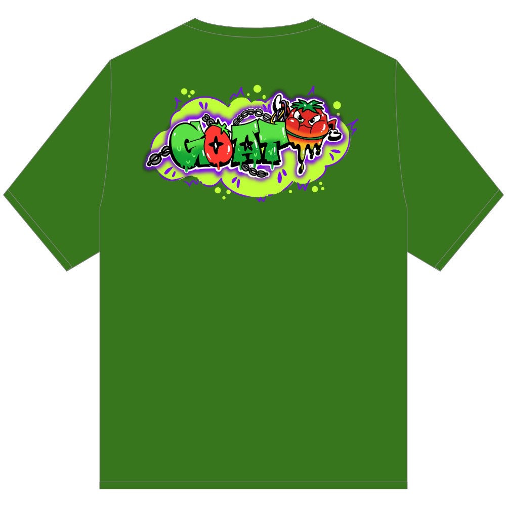 GOAT STREET GRAFF TEE SHIRT GREEN
