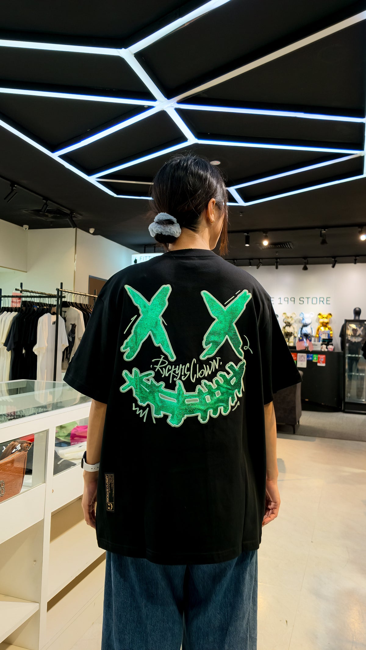 RICKYISCLOWN ALL STAR EMERALD CLOWN TEE BLACK