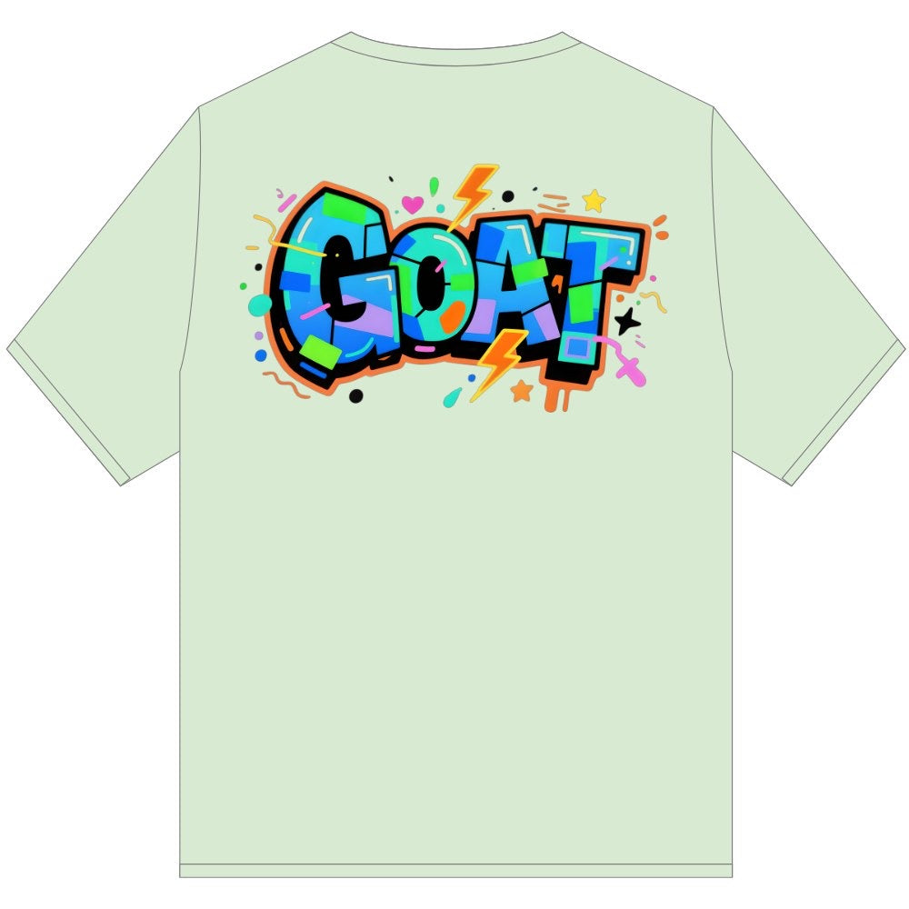 GOAT SPRAY PAINT TEE SHIRT MINT GREEN