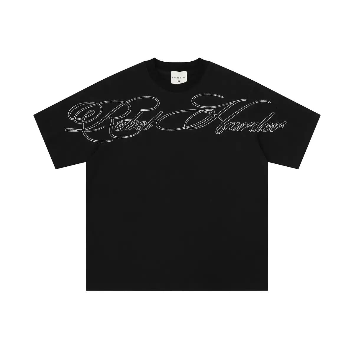 SAVAGEBASE REBEL HARDER TEE BLACK