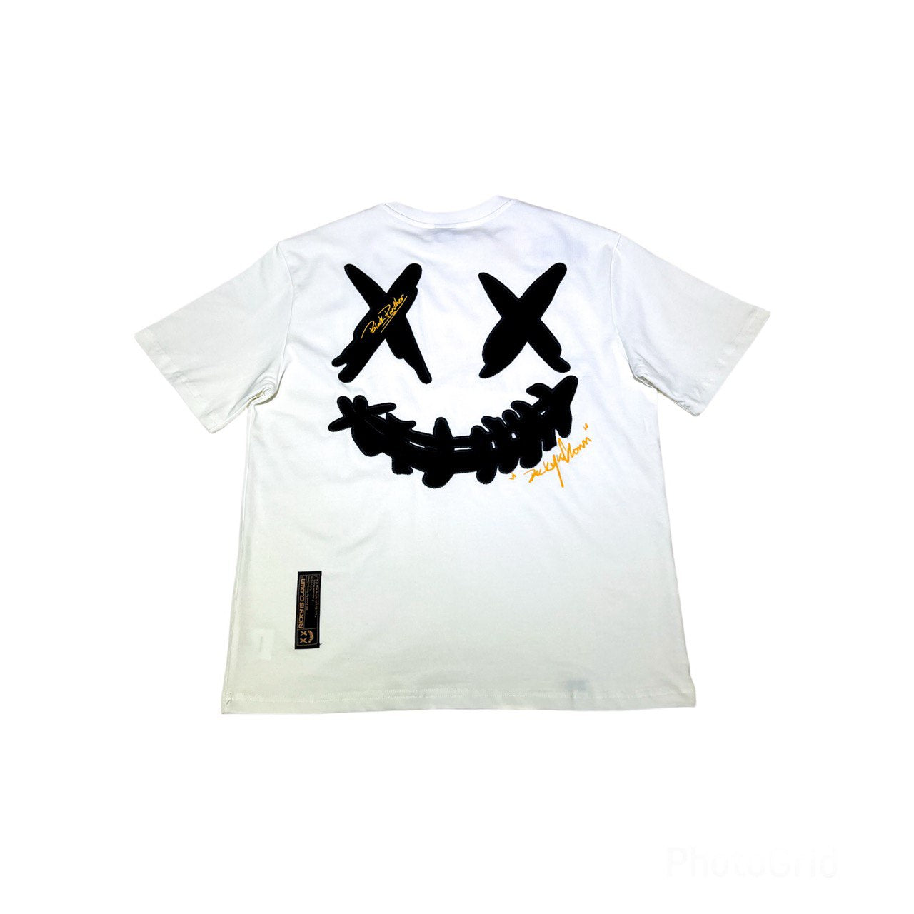RICKYISCLOWN LEOPARD FUR WHITE T SHIRT