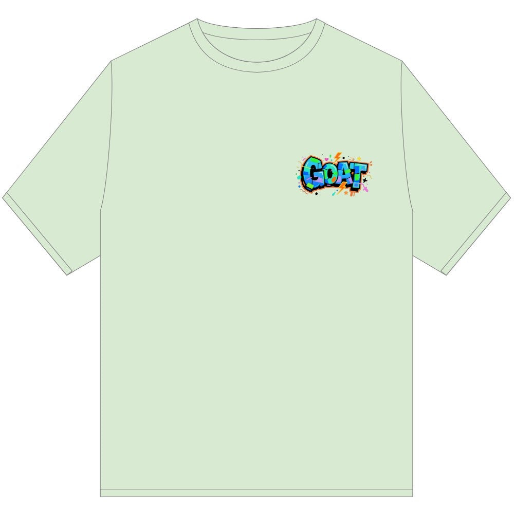 GOAT SPRAY PAINT TEE SHIRT MINT GREEN