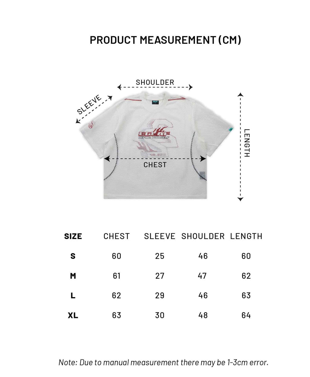 EGLAF MV MESH BOXY TEE WHITE