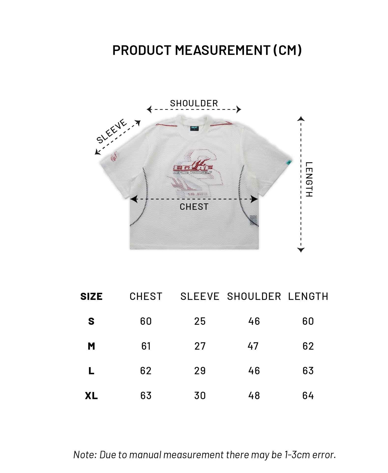 EGLAF MV MESH BOXY TEE WHITE