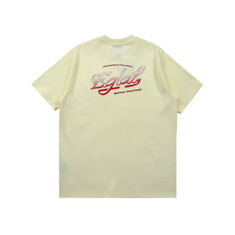EGLAF MV GRADIENT LOGO TEE YELLOW