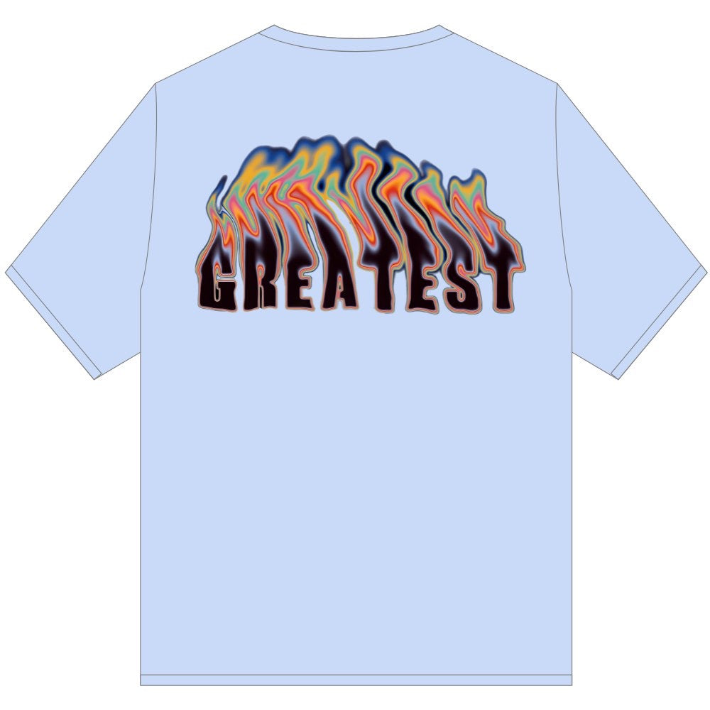 GOAT INFERNO WAVE TEE SHIRT LIGHT BLUE