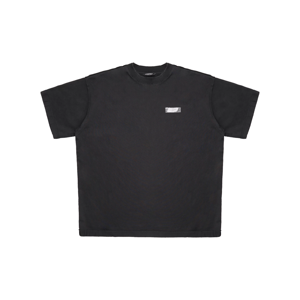 MASONPRINCE 2026 DOUBLE COLLAR GRAPHIC BLACK TEE