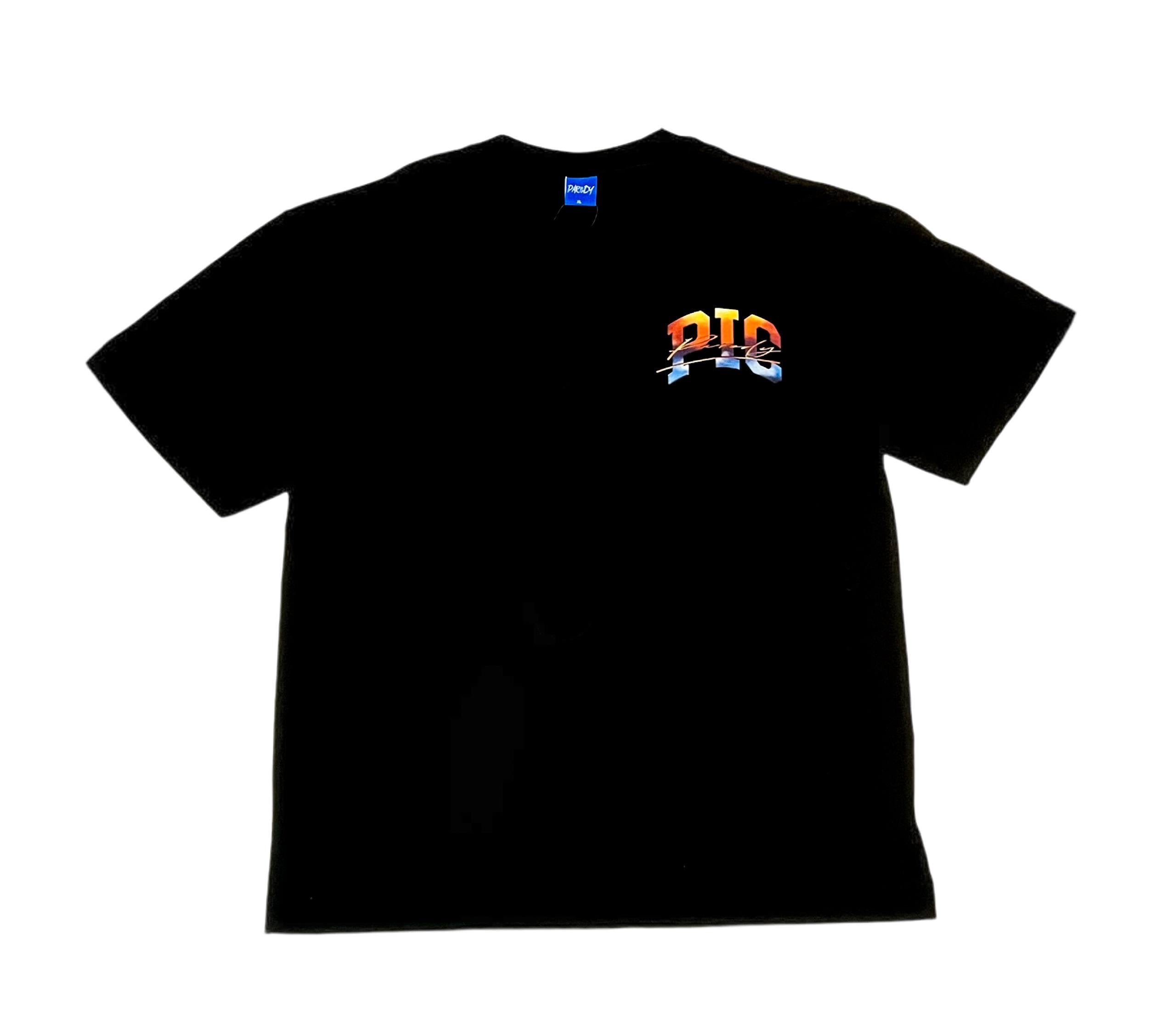 PARODY SMILEY FACE DESIGN 011 BLACK T SHIRT