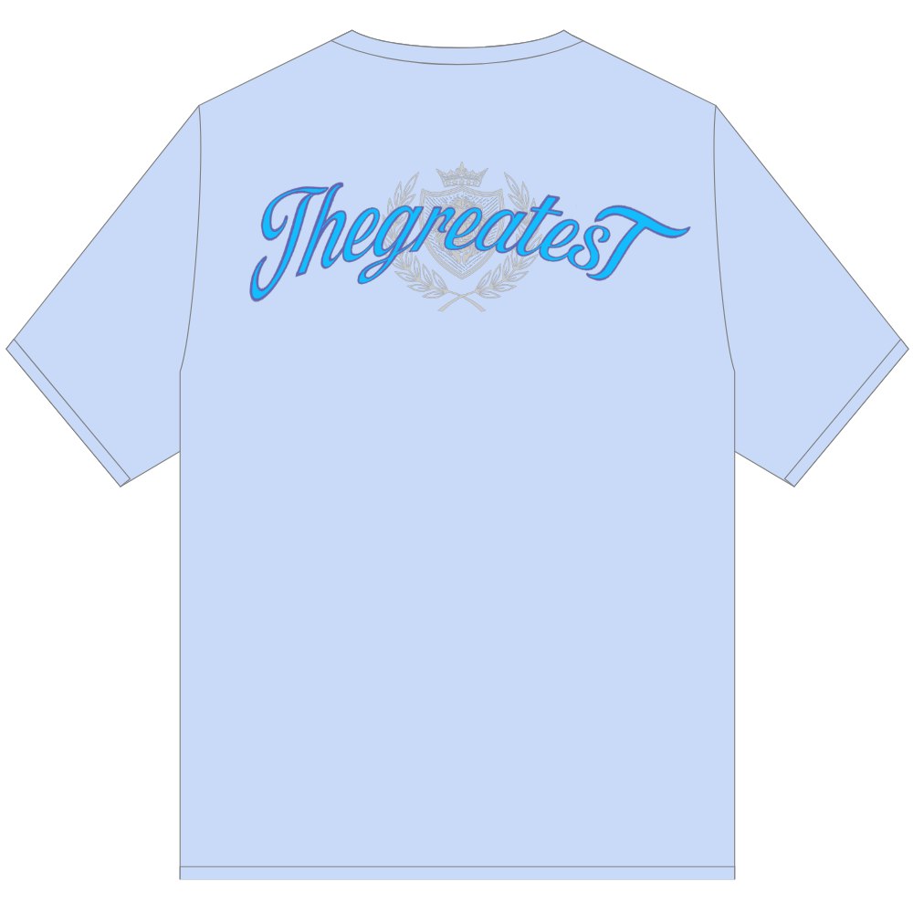 GOAT THE GREATEST BLUE SCRIPT T SHIRT BLUE