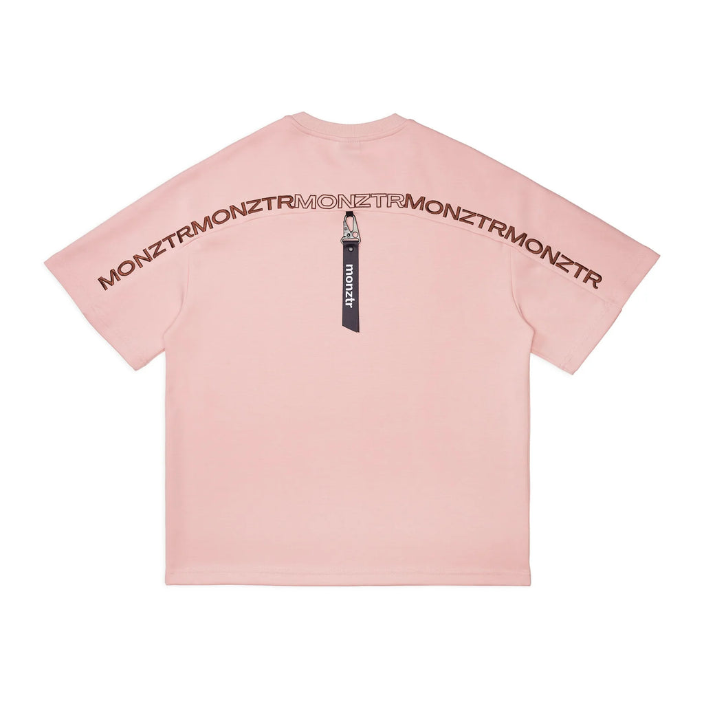 MONZTR ESSENTIAL STRAP TEE PINK