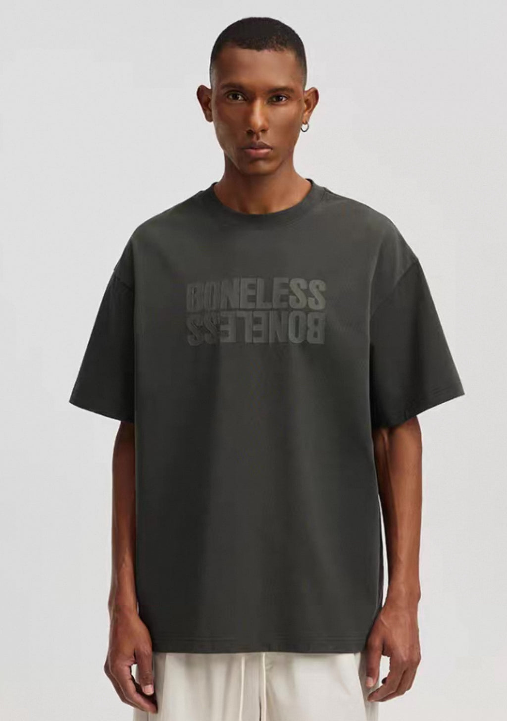 BONELESS HORIZONTAL 3D SILICON BLACK TEE