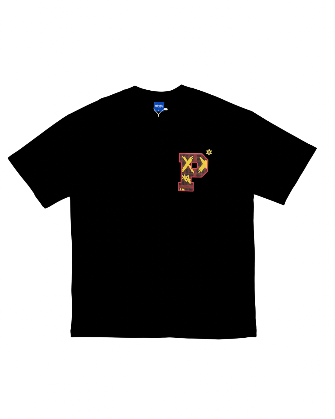 PARODY SMILEY FACE DESIGN 036 BLACK T SHIRT
