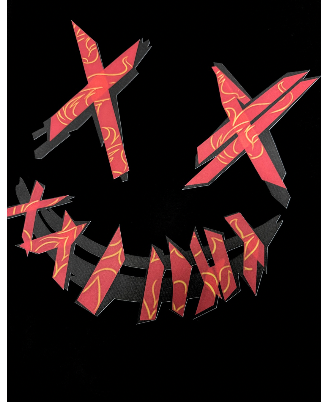 PARODY SMILEY FACE DESIGN 051 BLACK T SHIRT