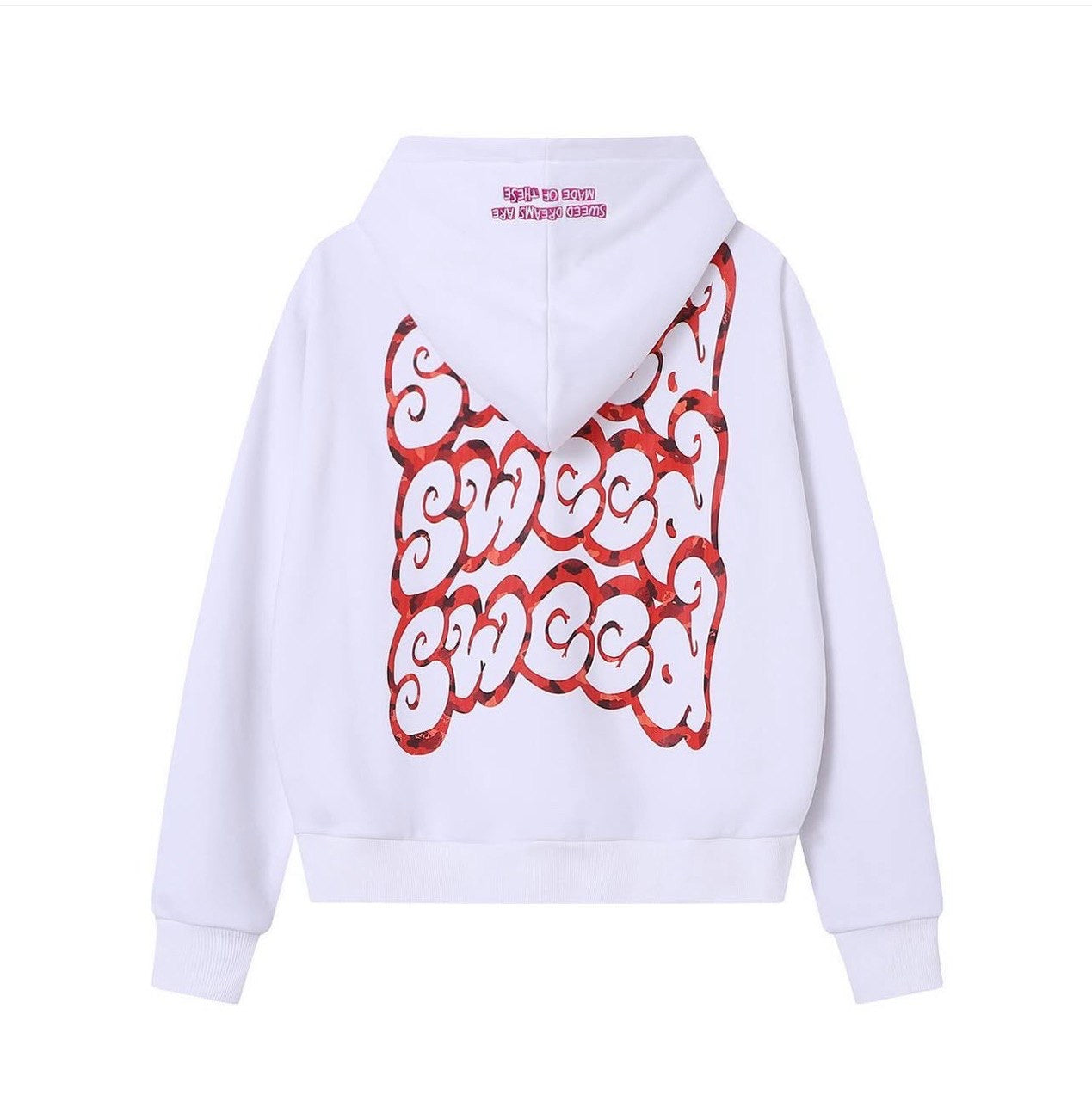 SWEED RED ORGANIC HOODIE WHITE