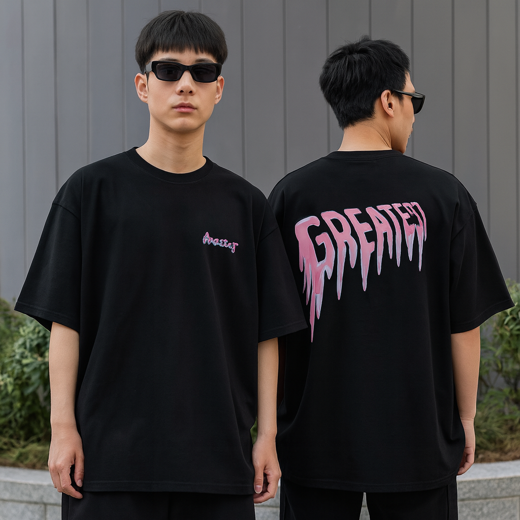 GOAT PINK MELT T SHIRT BLACK