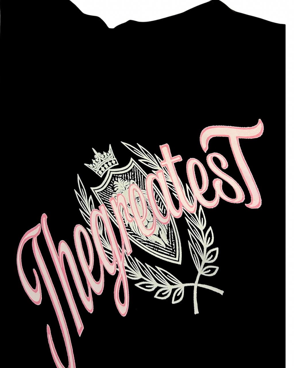 GOAT GREATEST PINK LION HOODIE BLACK