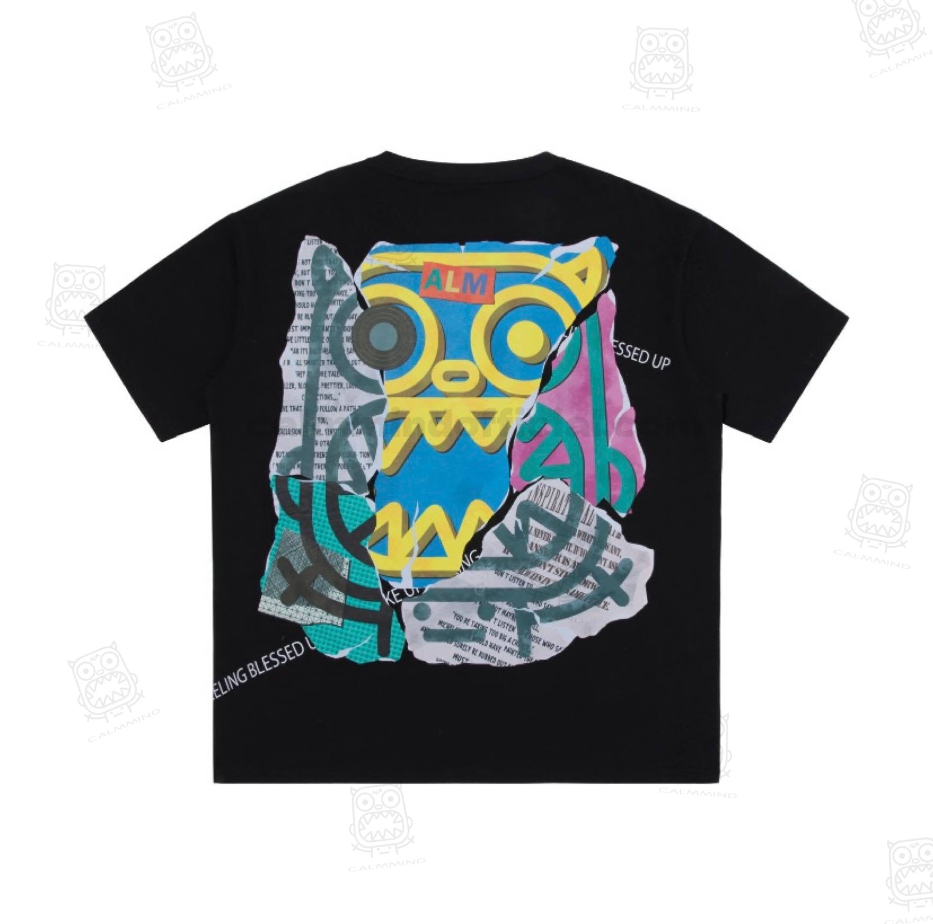 Calmmind Tear Stitching Monster Tee Black
