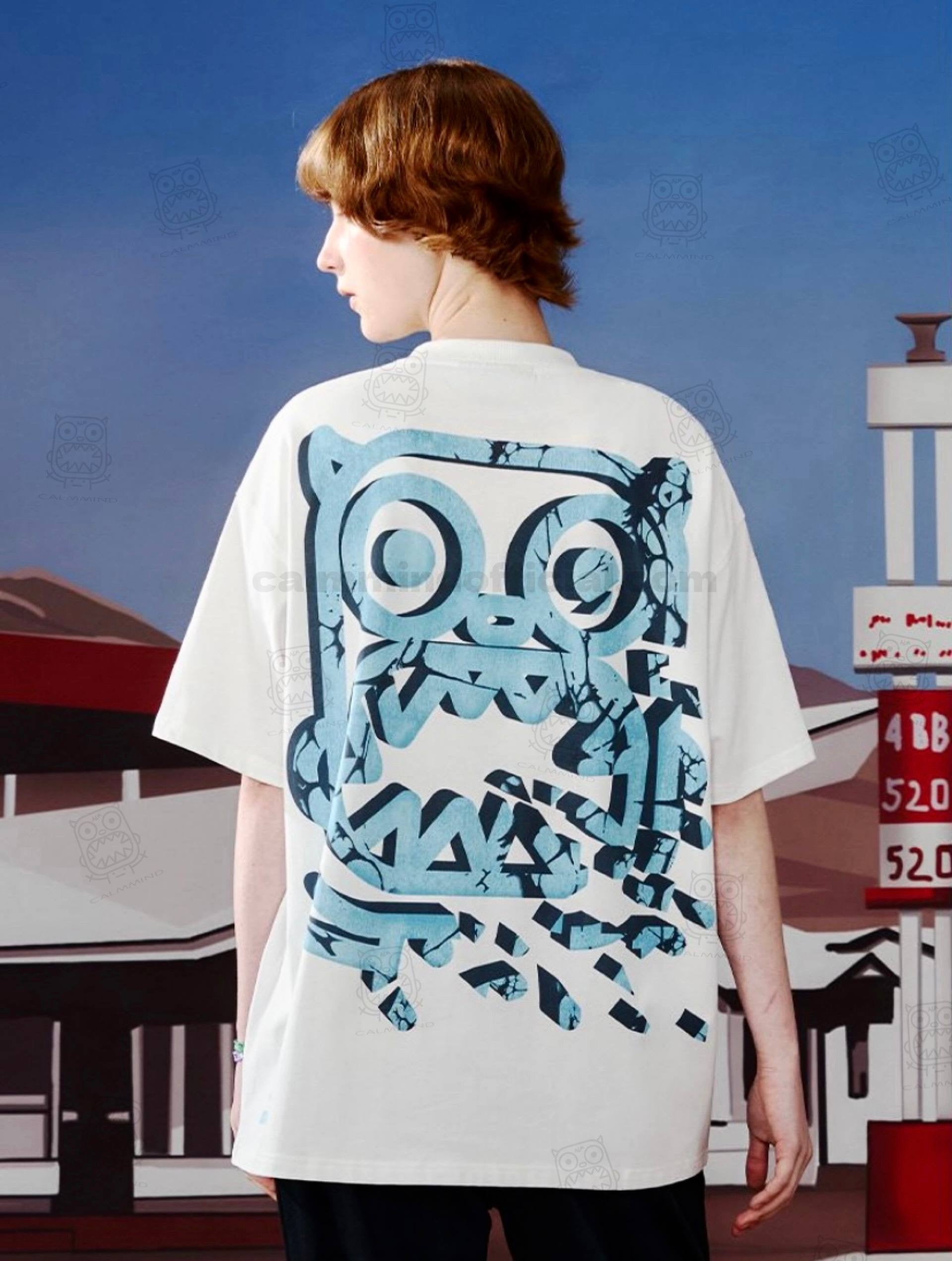 Calmmind Rock Fragments Monster Tee White