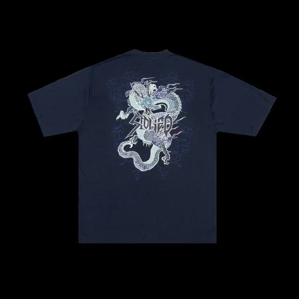 STONED BLESSED25: GENETIC NAGA TEE NAVY