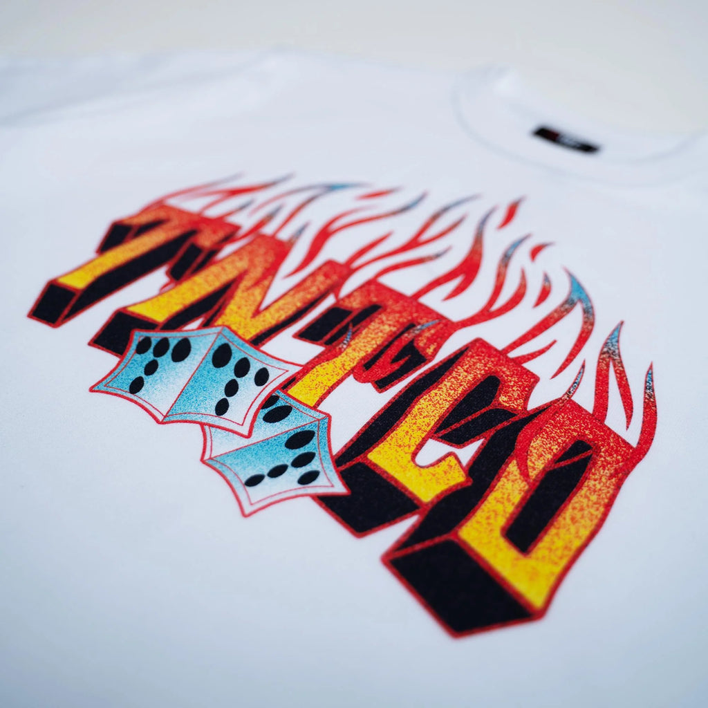 TNTCO FLAMING DICE TEE WHITE