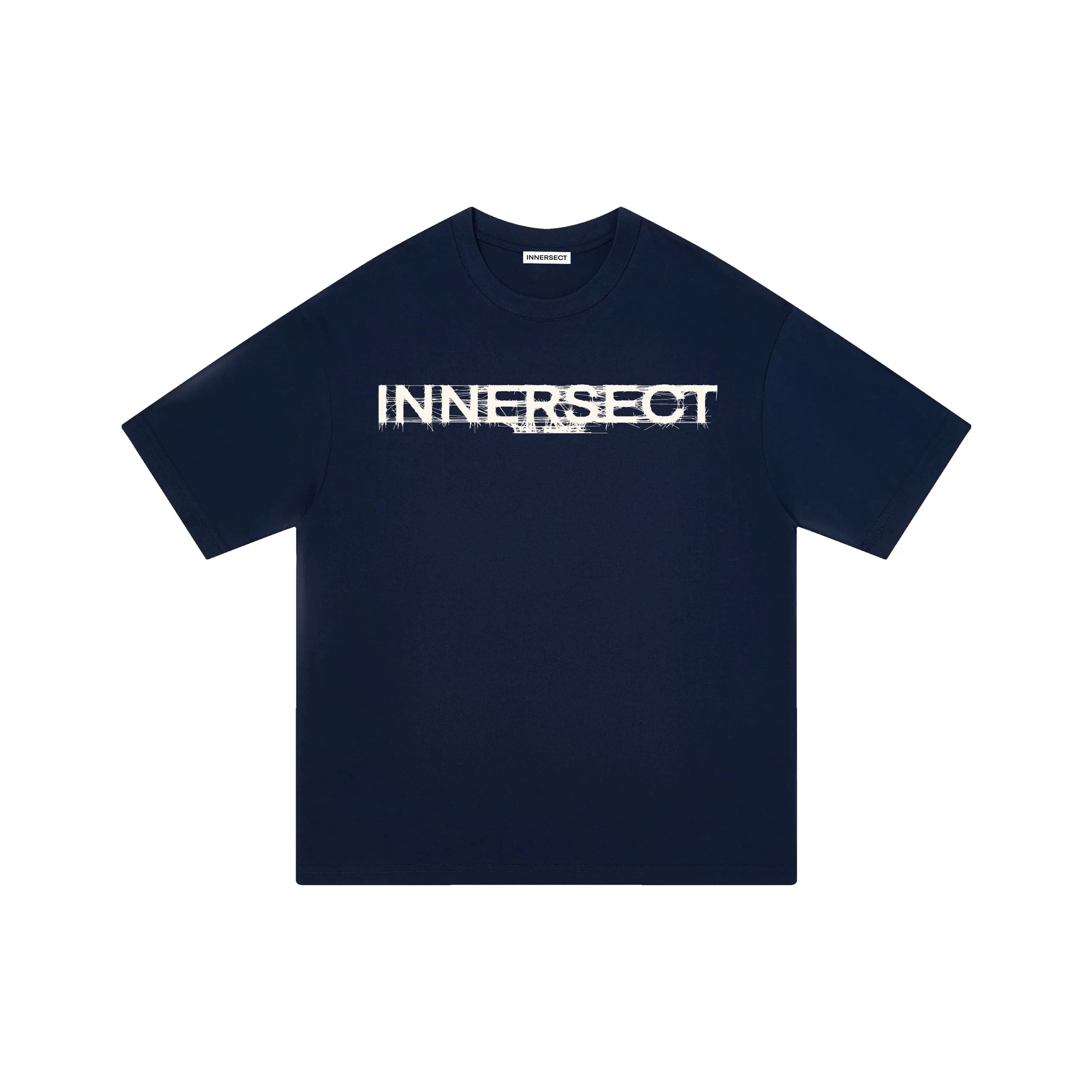 INNERSECT TRIANGLE WHITE LOGO NAVY T SHIRT