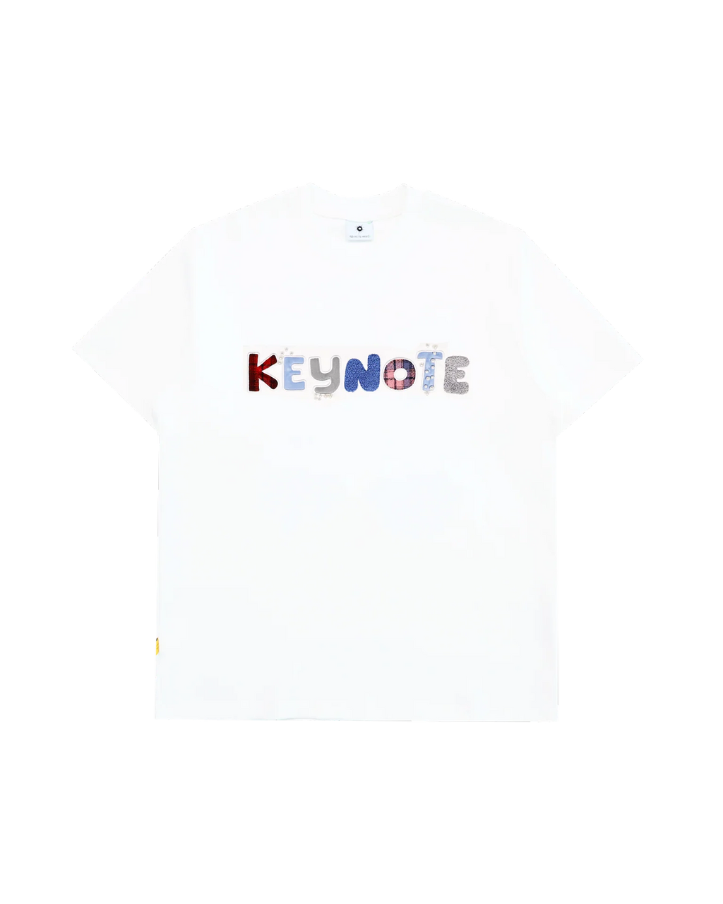 KEYNOTE HOLIDAY PATCHWORK TEE WHITE