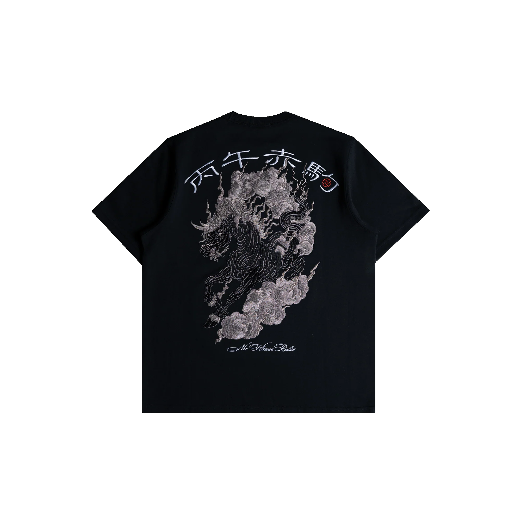 TNTCO CLOUDY HORSE TEE BLACK ON BLACK