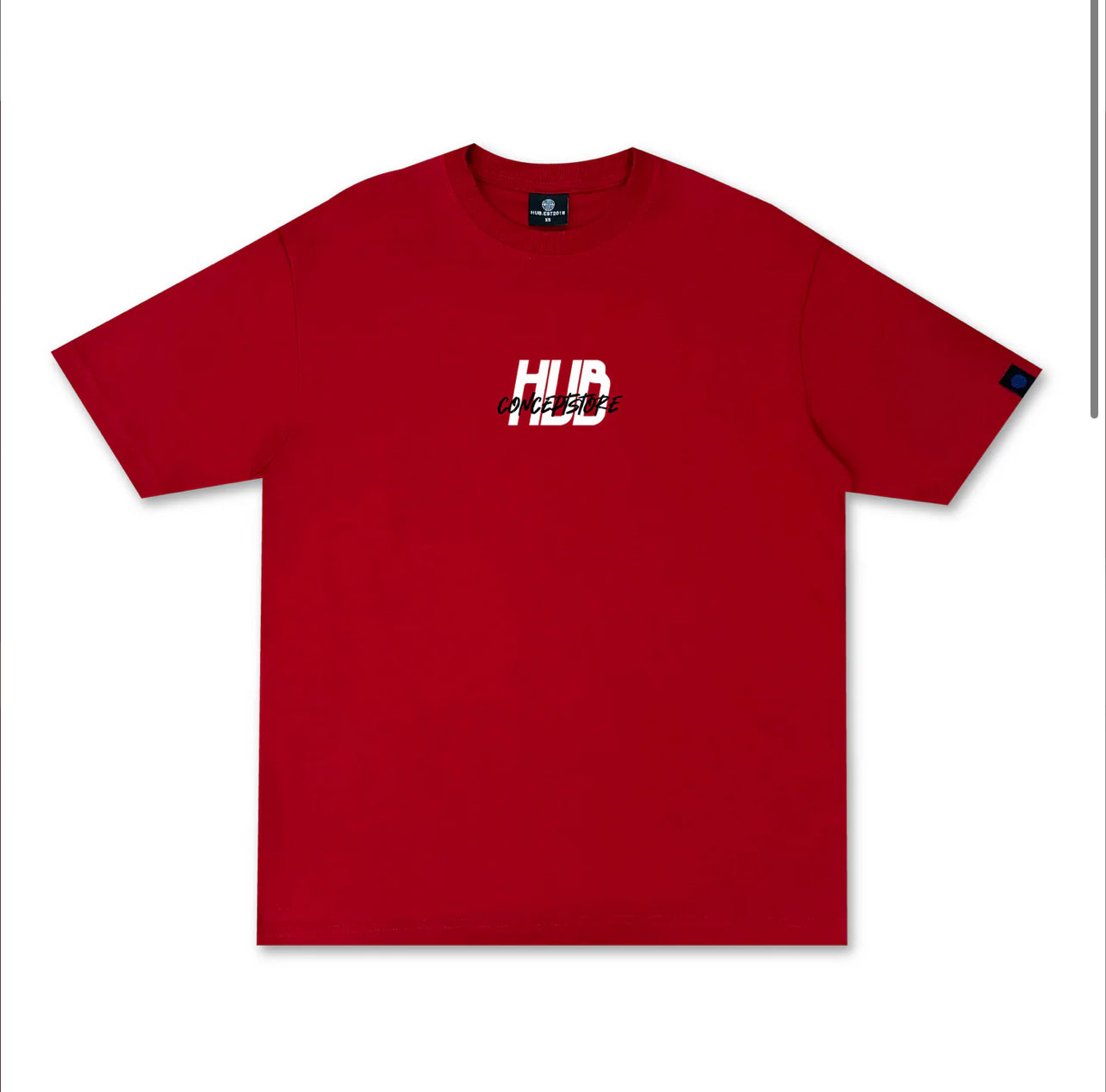 HUBCO MOTION SCRIPT TEE RED