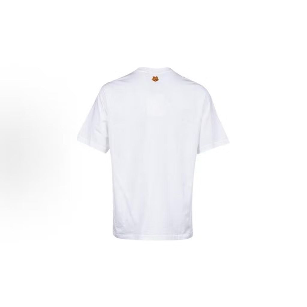 KENZO NEON GREEN TIGER PRINTED LOGO WHITE T SHIRT (OS) OVERSIZED