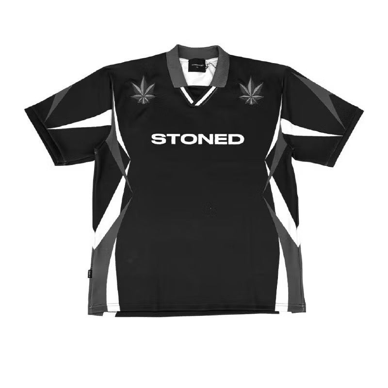 STONED & CO RETRO UIP JERSEY BLACK GREY