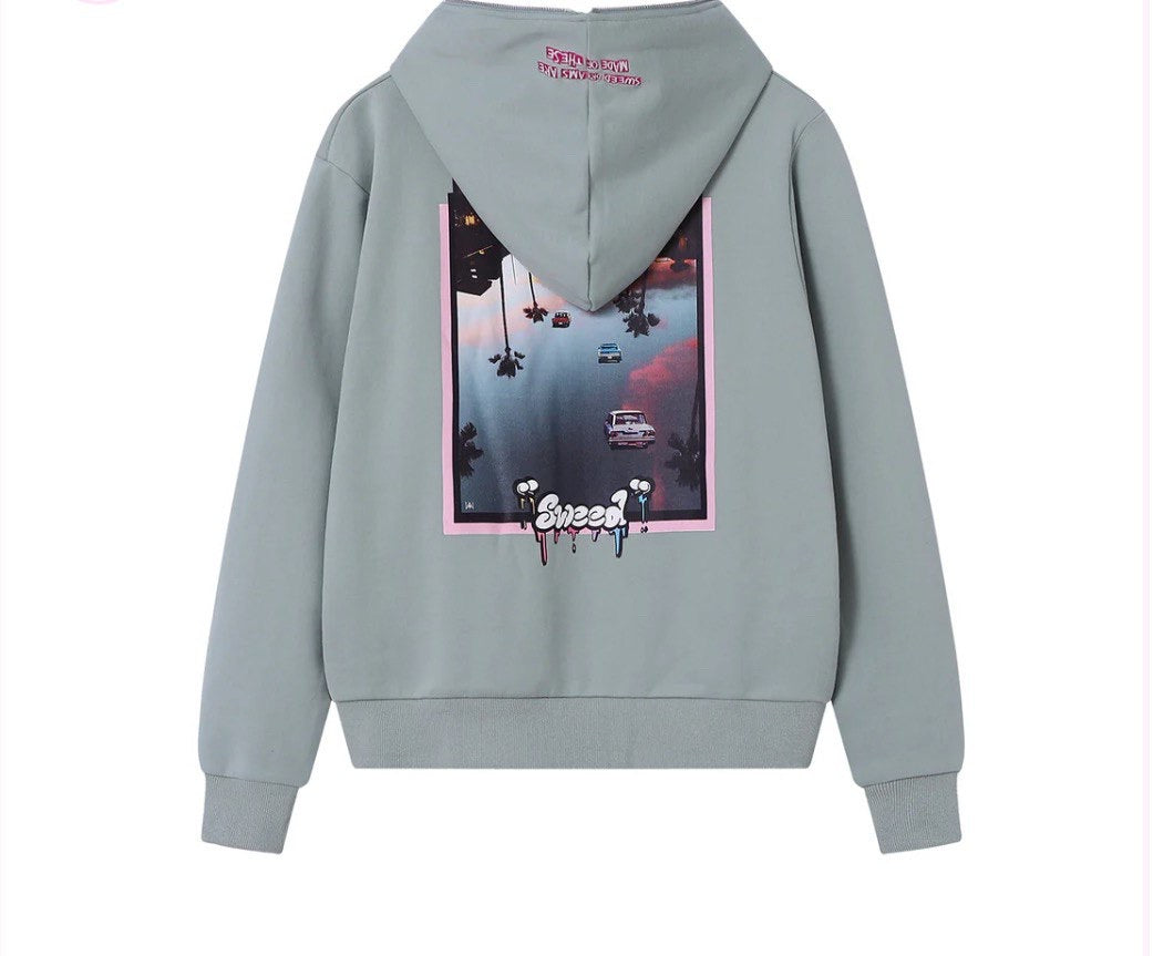 SWEED IRIEWATA x SWEED ZIP UP HOODIE GREEN