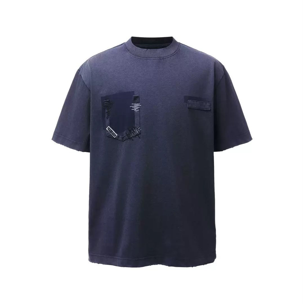BANGOULUO FAKE POCKET TEE NAVY BLUE