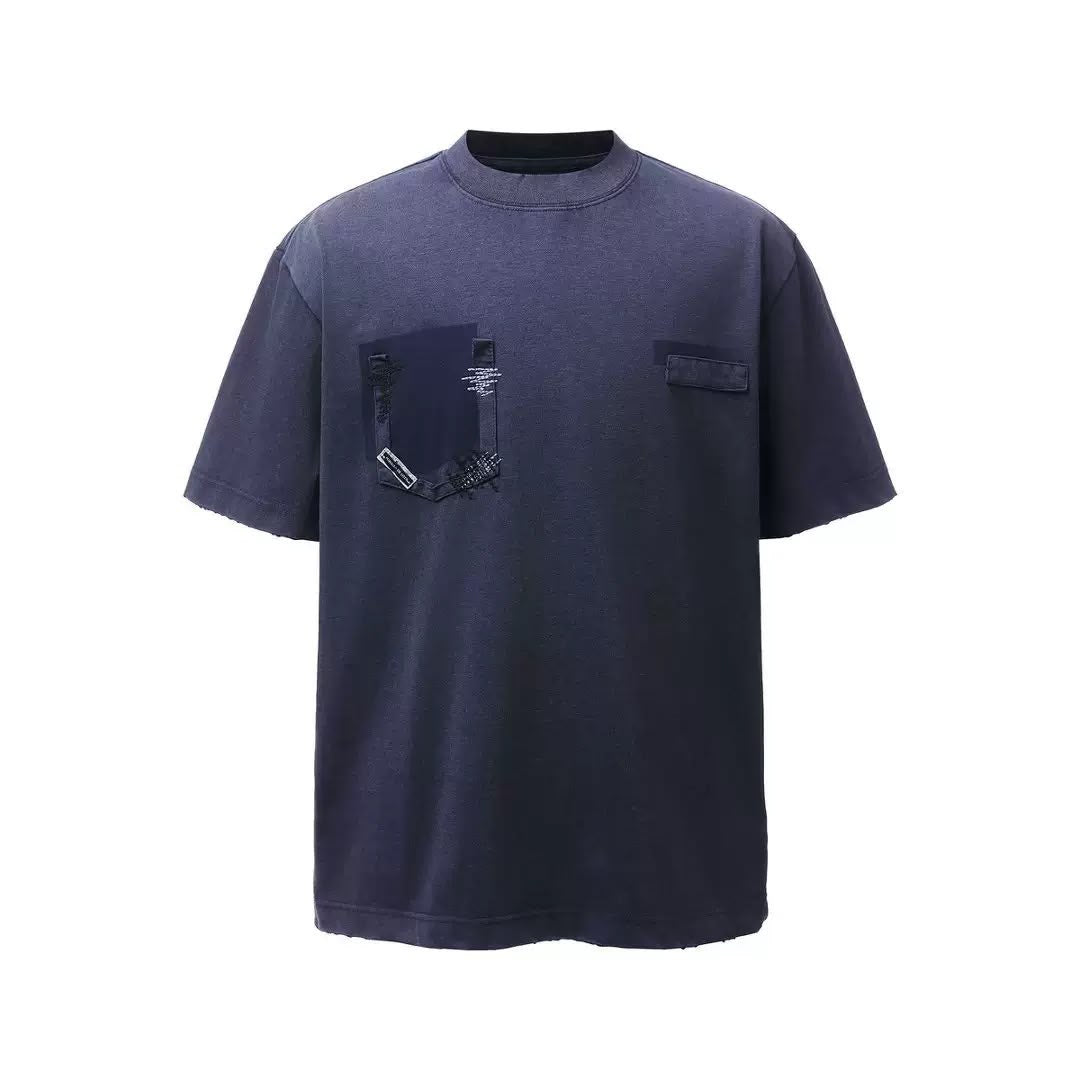 BANGOULUO FAKE POCKET TEE NAVY BLUE
