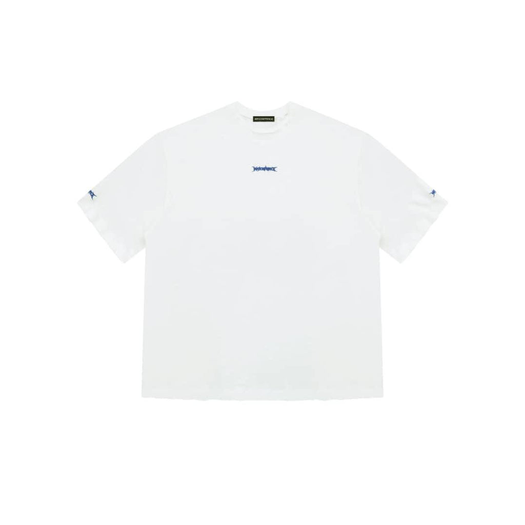 MASONPRINCE BAMBOO COTTON GE TE BLUE LOGO TEE WHITE