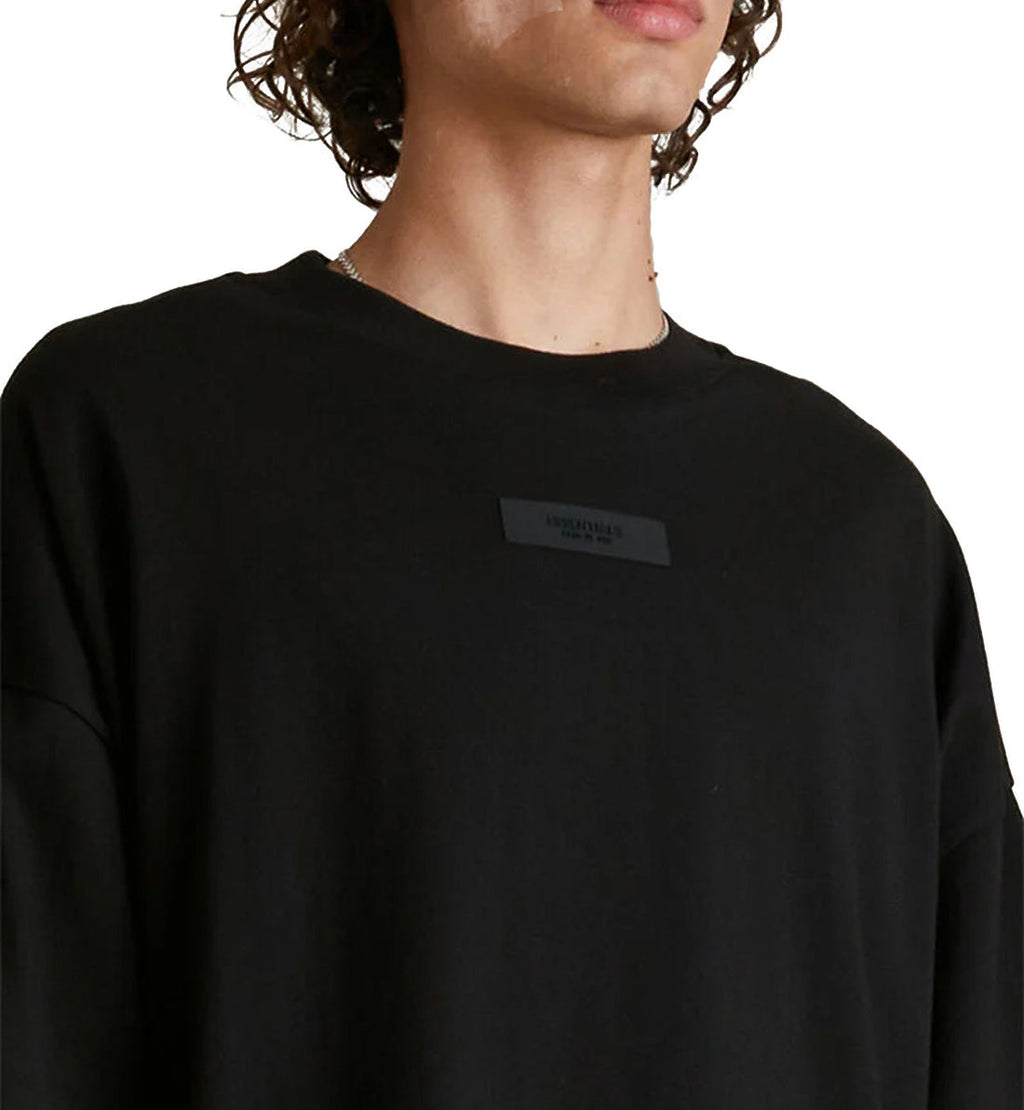 FEAR OF GOD ESSENTIALS T-Shirt Short-Sleeved With Chest Label SS24 Black