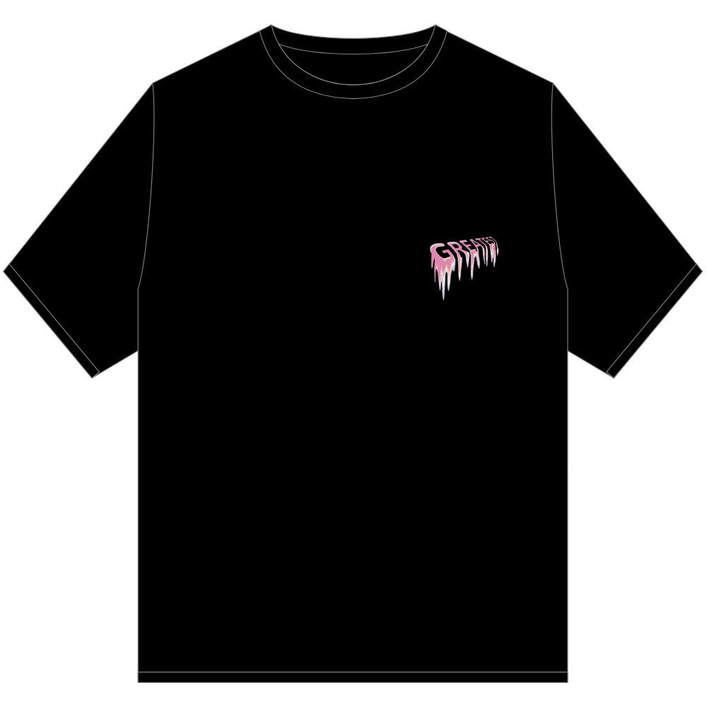 GOAT PINK MELT T SHIRT BLACK