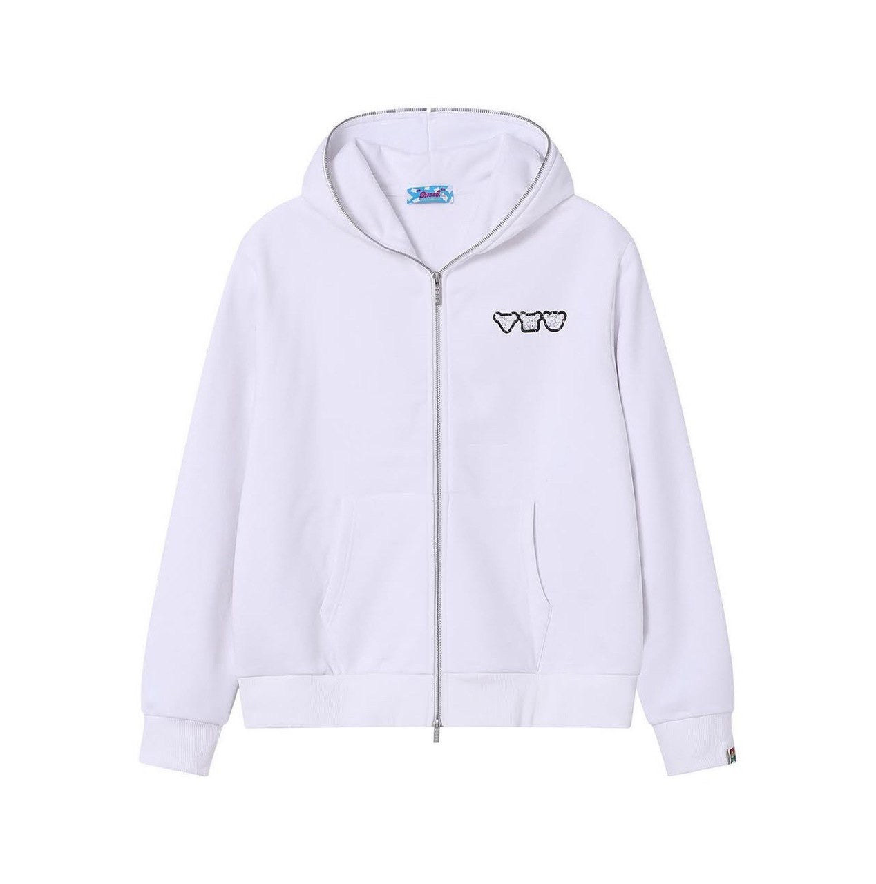 SWEED DIAMOND ZIP UP HOODIE WHITE