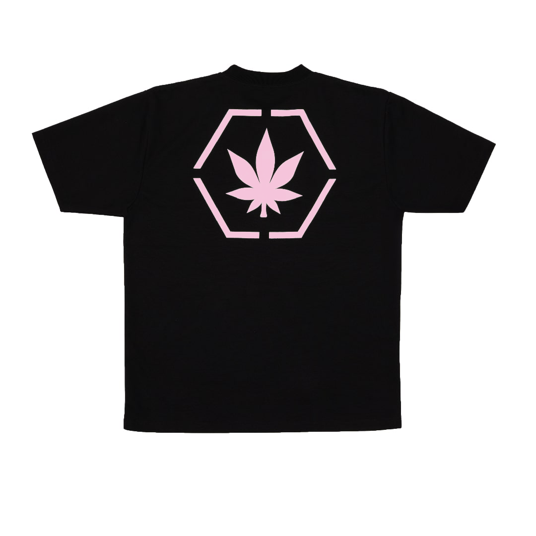 Stoned & Co. Genetic Hexagon Tee Black Pink