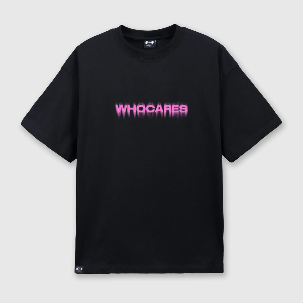 WHOCARES STATIC MOTION  TEE BLACK/PINK