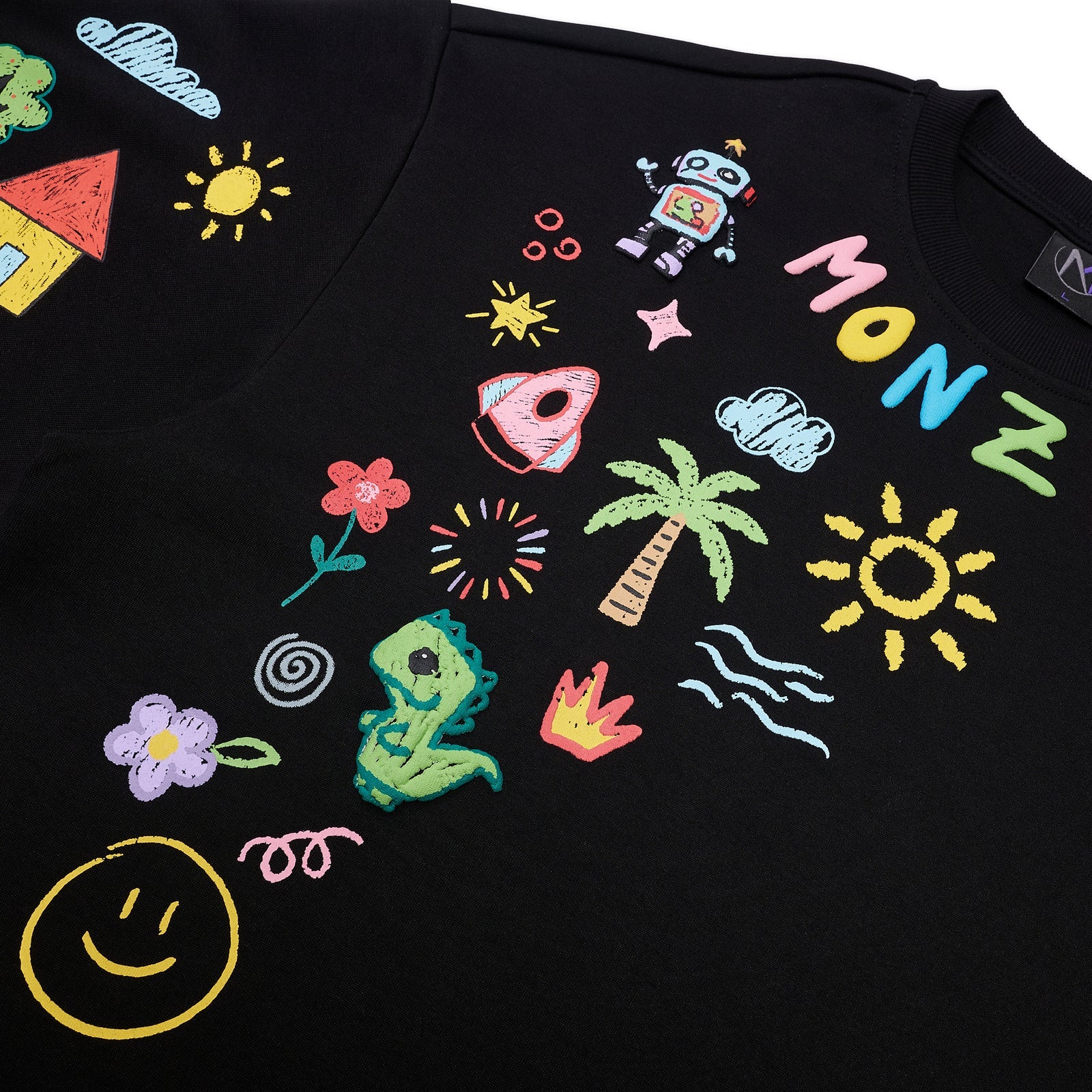 MONZTR CRAYON TEE BLACK