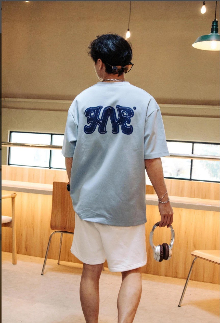 HUB CONCEPT STORE |GRAIN HUB 280GSM OVERSAIZ TEE BLUE