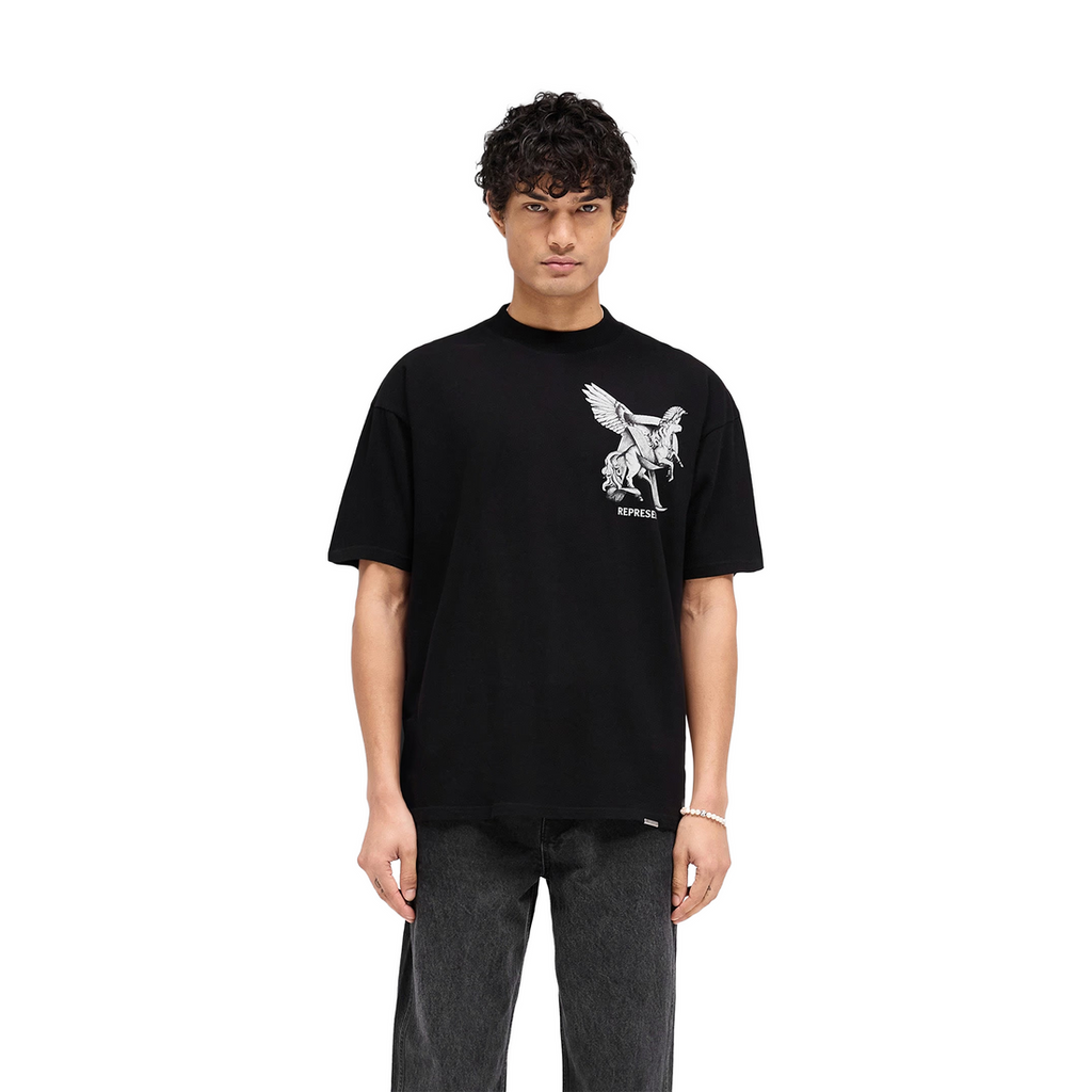 REPRESENT BLACK PEGASUS ELEGANCE IN MOTION TEE