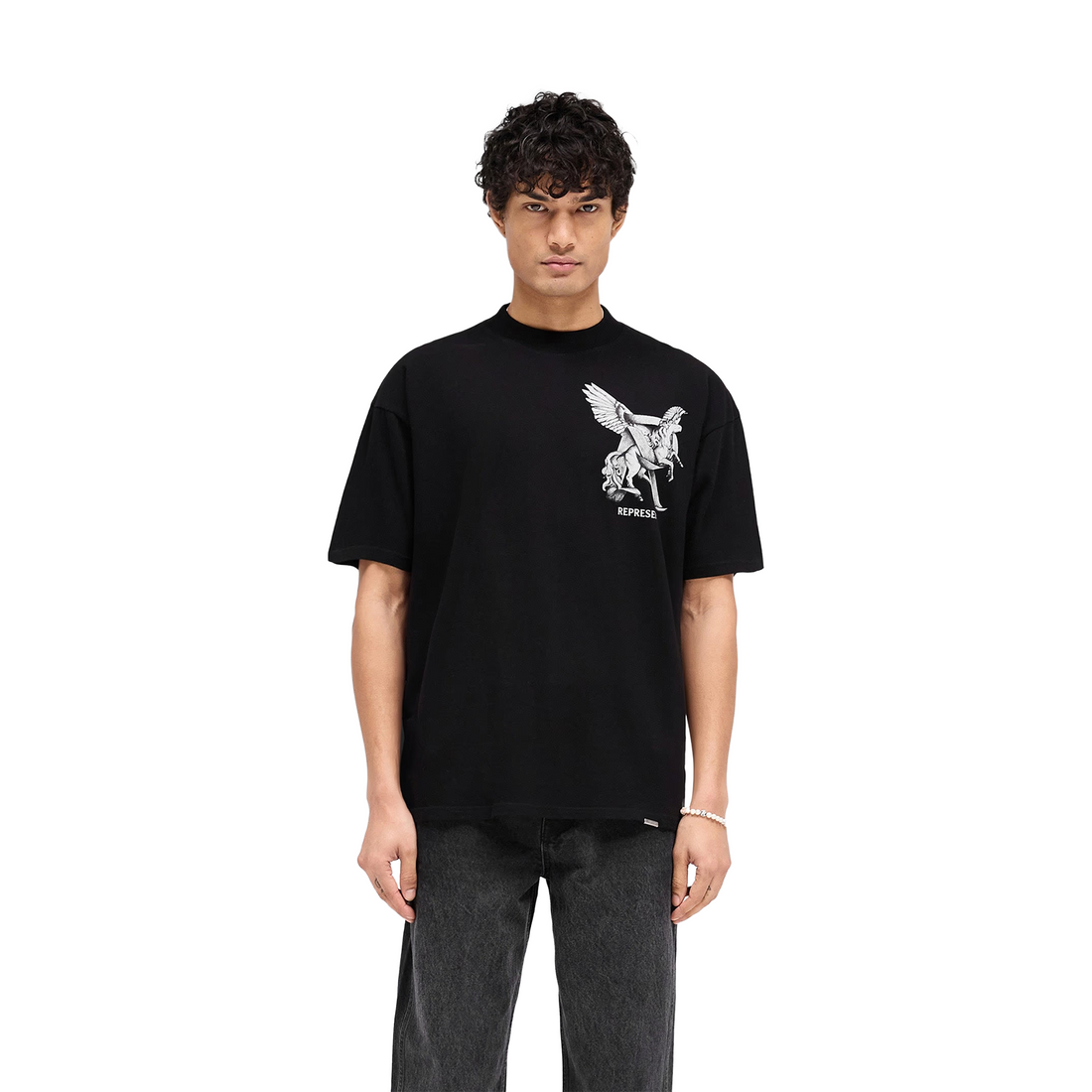 REPRESENT BLACK PEGASUS ELEGANCE IN MOTION TEE