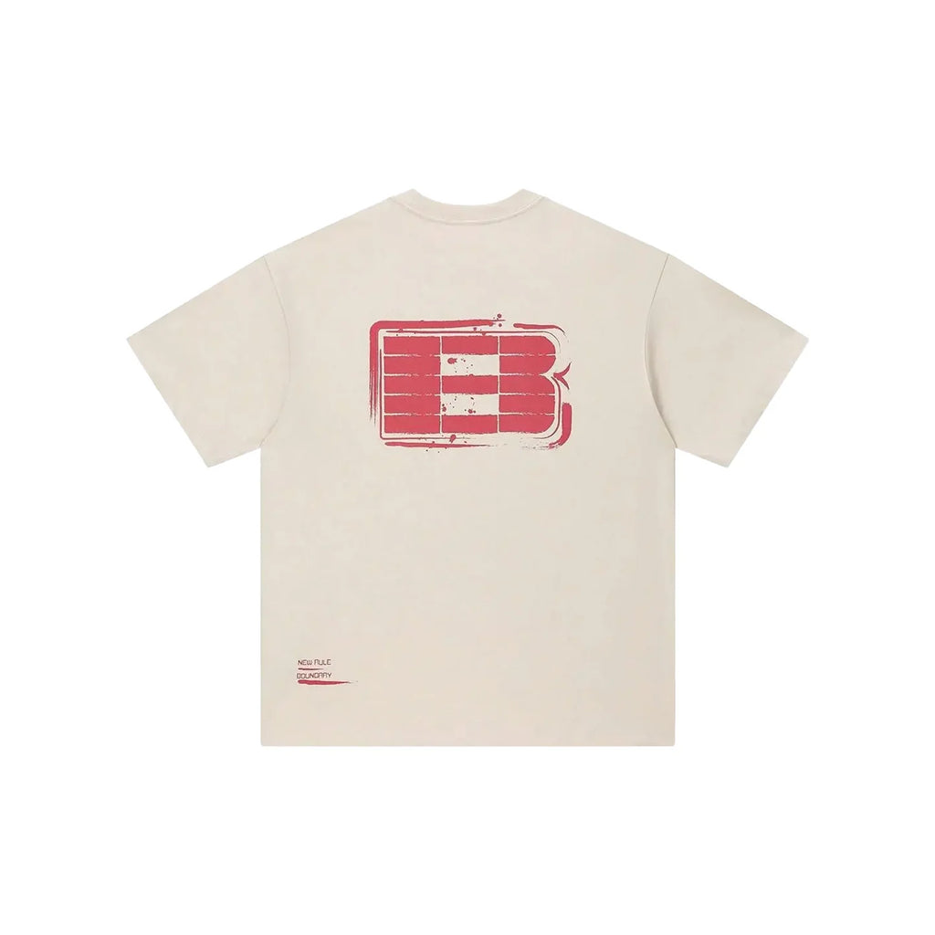 BONELESS Stamp Print S/S Tee Light Apricot )