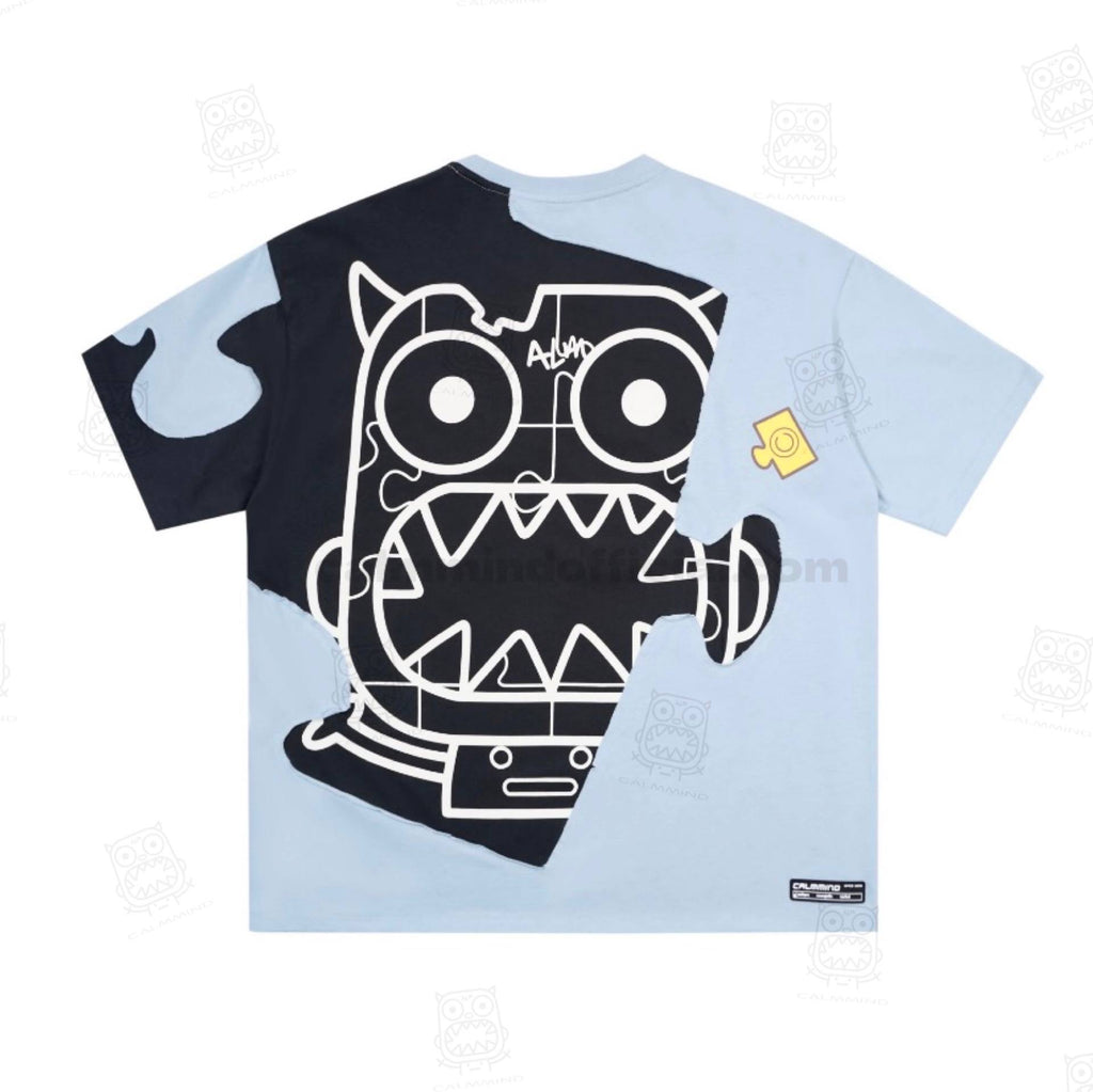 Calmmind Puzzle Monster T-shirt Blue | Black