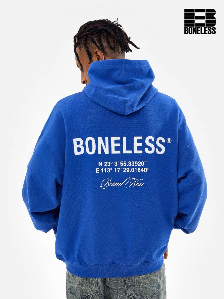 BONELESS GEOGRAPHIC HOODIE BLUE